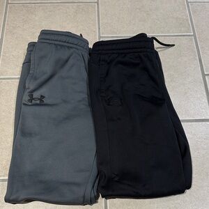 Under Armour Boys Charcoal and Black Sweatpants sz Large